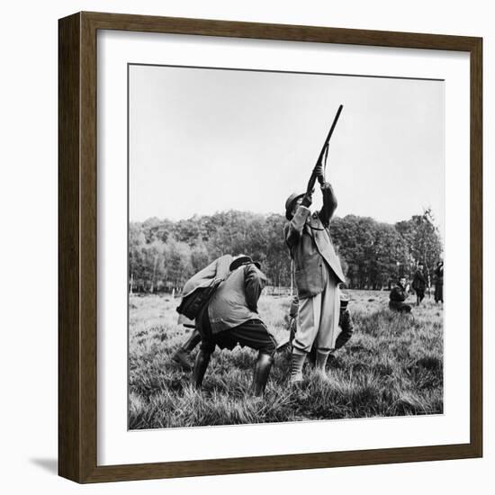 Vincent Auriol, Blasting Away at Pheasants-Dmitri Kessel-Framed Photographic Print