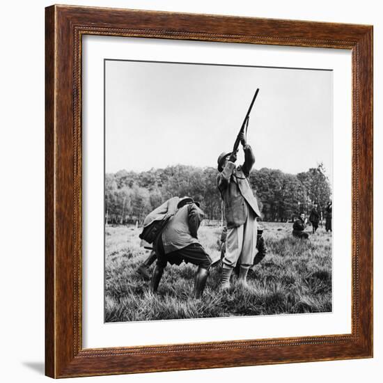 Vincent Auriol, Blasting Away at Pheasants-Dmitri Kessel-Framed Photographic Print