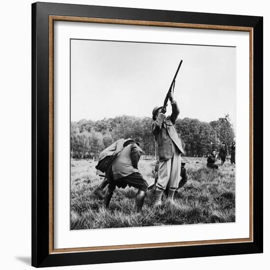 Vincent Auriol, Blasting Away at Pheasants-Dmitri Kessel-Framed Photographic Print