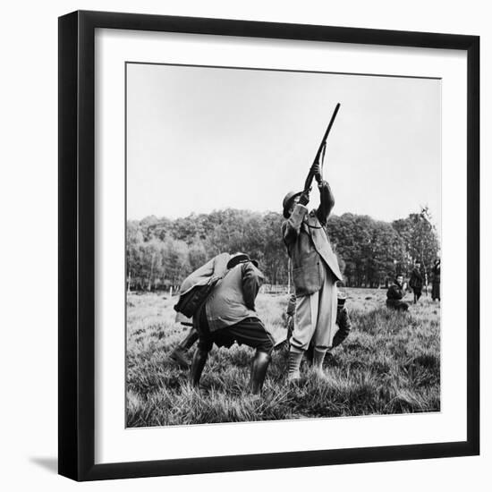 Vincent Auriol, Blasting Away at Pheasants-Dmitri Kessel-Framed Photographic Print