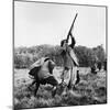 Vincent Auriol, Blasting Away at Pheasants-Dmitri Kessel-Mounted Photographic Print