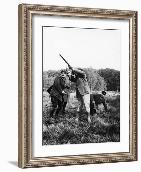 Vincent Auriol, Blasting Away at Pheasants-Dmitri Kessel-Framed Photographic Print