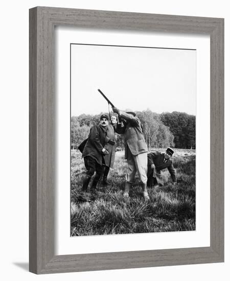 Vincent Auriol, Blasting Away at Pheasants-Dmitri Kessel-Framed Photographic Print