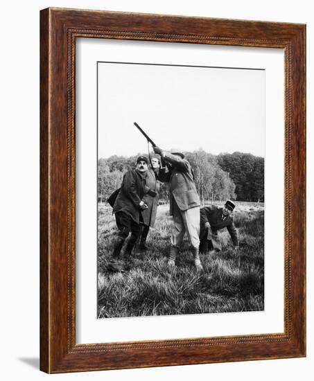 Vincent Auriol, Blasting Away at Pheasants-Dmitri Kessel-Framed Photographic Print