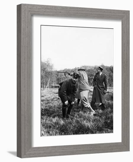 Vincent Auriol, Blasting Away at Pheasants-Dmitri Kessel-Framed Photographic Print