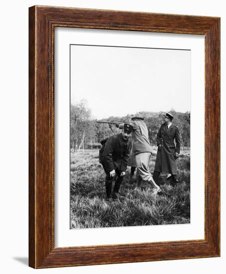 Vincent Auriol, Blasting Away at Pheasants-Dmitri Kessel-Framed Photographic Print