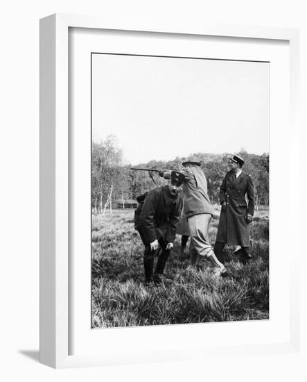 Vincent Auriol, Blasting Away at Pheasants-Dmitri Kessel-Framed Photographic Print