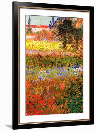 Vincent van Gogh Flowering Garden-Vincent van Gogh-Framed Art Print