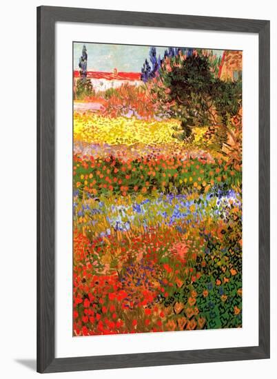 Vincent van Gogh Flowering Garden-Vincent van Gogh-Framed Art Print