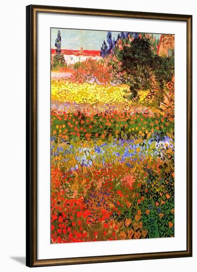 Vincent van Gogh Flowering Garden-Vincent van Gogh-Framed Art Print