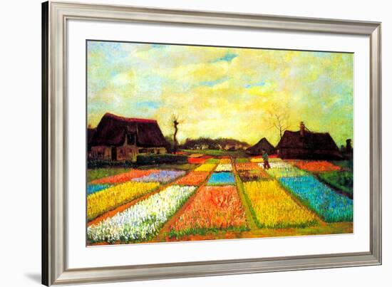 Vincent van Gogh Holland Flower Bed-Vincent van Gogh-Framed Art Print
