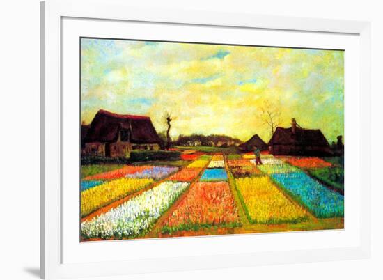Vincent van Gogh Holland Flower Bed-Vincent van Gogh-Framed Premium Giclee Print