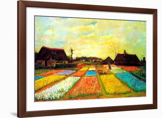 Vincent van Gogh Holland Flower Bed-Vincent van Gogh-Framed Premium Giclee Print