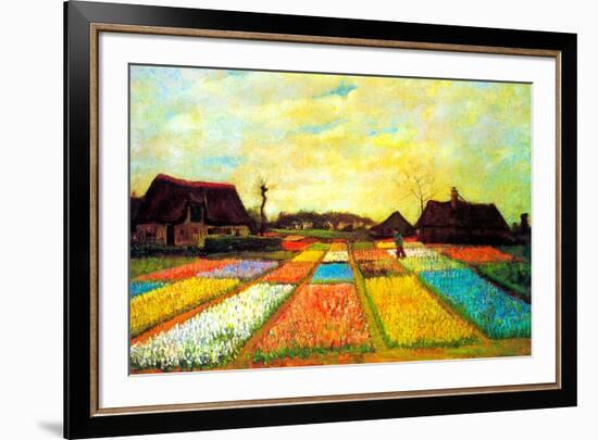 Vincent van Gogh Holland Flower Bed-Vincent van Gogh-Framed Premium Giclee Print