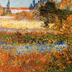 Jardin fleuri a Arles (Détail) by Vincent van Gogh