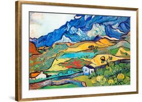 Vincent Van Gogh Les Alpilles a Mountain Landscape near Saint-Remy-Vincent van Gogh-Framed Art Print