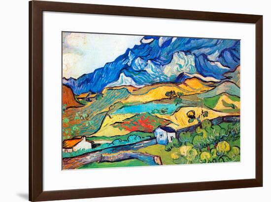 Vincent Van Gogh Les Alpilles a Mountain Landscape near Saint-Remy-Vincent van Gogh-Framed Art Print