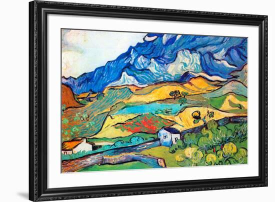 Vincent Van Gogh Les Alpilles a Mountain Landscape near Saint-Remy-Vincent van Gogh-Framed Art Print