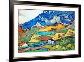 Vincent Van Gogh Les Alpilles a Mountain Landscape near Saint-Remy-Vincent van Gogh-Framed Art Print
