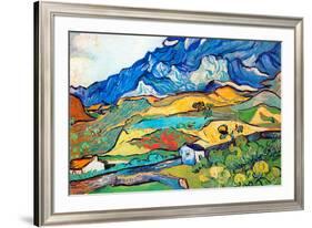 Vincent Van Gogh Les Alpilles a Mountain Landscape near Saint-Remy-Vincent van Gogh-Framed Art Print