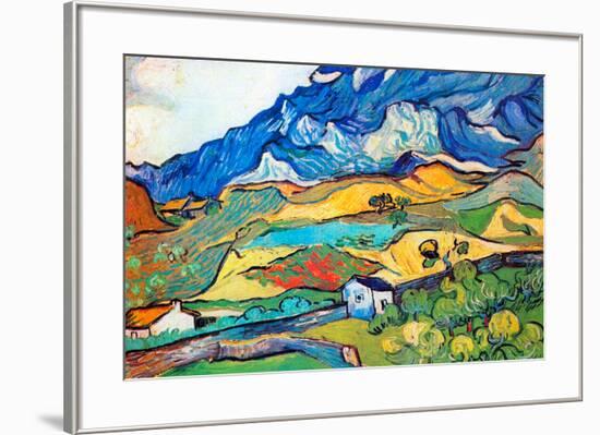 Vincent Van Gogh Les Alpilles a Mountain Landscape near Saint-Remy-Vincent van Gogh-Framed Art Print