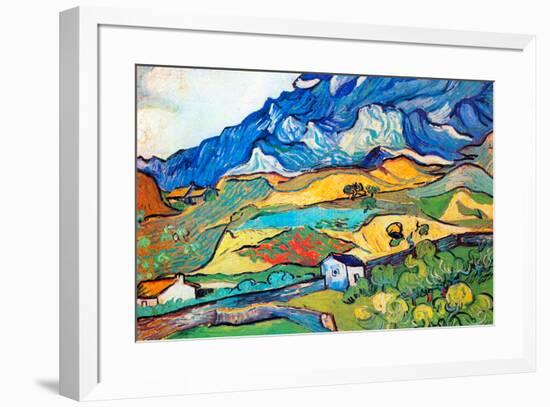 Vincent Van Gogh Les Alpilles a Mountain Landscape near Saint-Remy-Vincent van Gogh-Framed Art Print