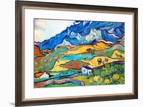 Vincent Van Gogh Les Alpilles a Mountain Landscape near Saint-Remy-Vincent van Gogh-Framed Art Print