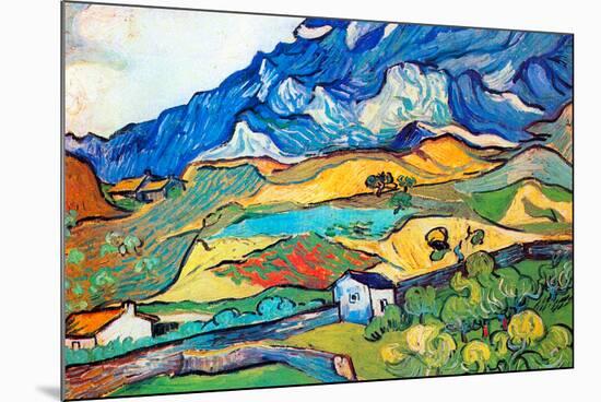 Vincent Van Gogh Les Alpilles a Mountain Landscape near Saint-Remy-Vincent van Gogh-Mounted Art Print