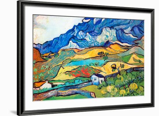 Vincent Van Gogh Les Alpilles a Mountain Landscape near Saint-Remy-Vincent van Gogh-Framed Premium Giclee Print