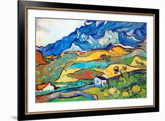 Vincent Van Gogh Les Alpilles a Mountain Landscape near Saint-Remy-Vincent van Gogh-Framed Premium Giclee Print