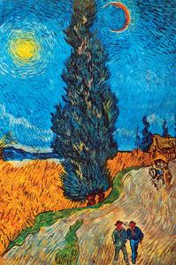 Road with Cypresses by Vincent van Gogh