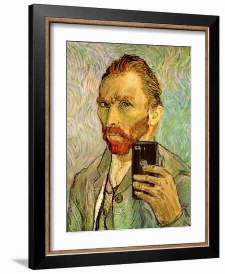 Vincent Van Gogh Selfie Portrait-null-Framed Premium Giclee Print