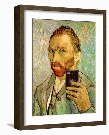 Vincent Van Gogh Selfie Portrait-null-Framed Art Print