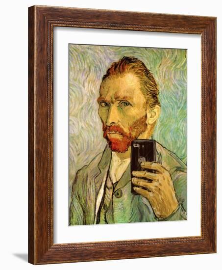 Vincent Van Gogh Selfie Portrait-null-Framed Art Print