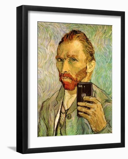 Vincent Van Gogh Selfie Portrait-null-Framed Art Print