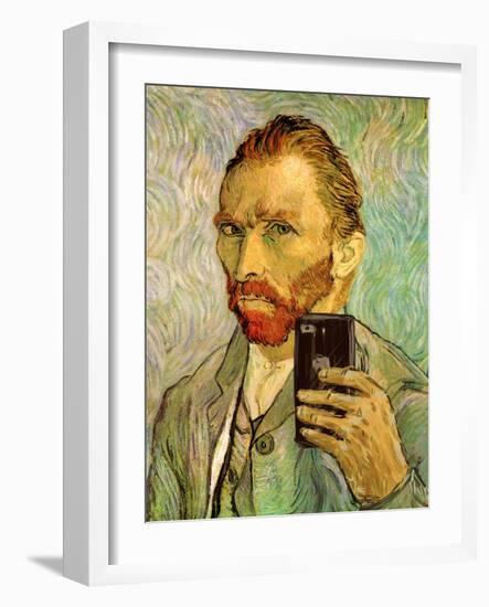 Vincent Van Gogh Selfie Portrait-null-Framed Art Print