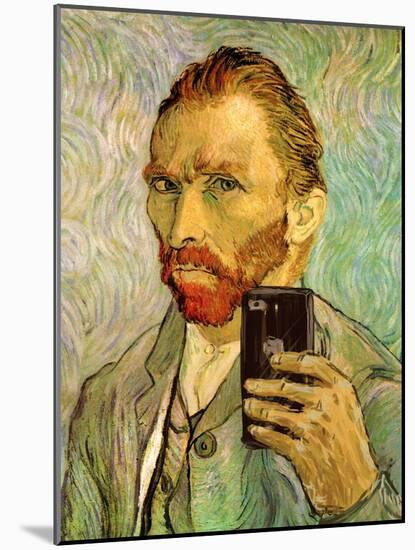 Vincent Van Gogh Selfie Portrait-null-Mounted Art Print