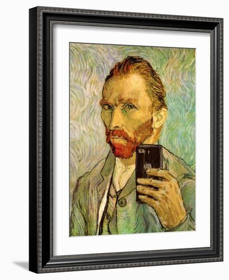 Vincent Van Gogh Selfie Portrait-null-Framed Art Print