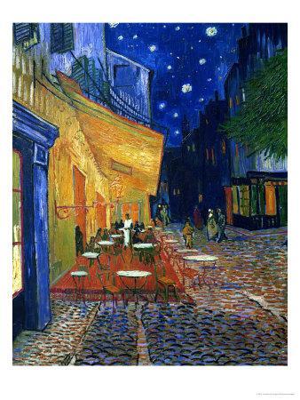 Vincent van Gogh Cafe Terrace at Night Impressionist City Print Poster 11x14