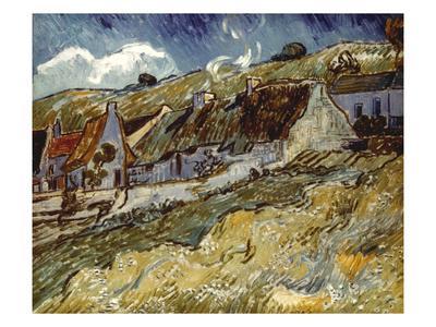 Vincent van Gogh Landscape at Saint-Remy Field with Peasant Print Poster 19x13