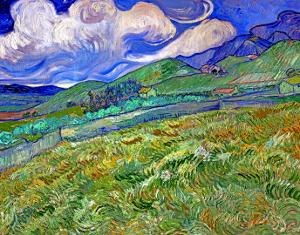 Wheatfield and Mountains, c.1889 by Vincent van Gogh