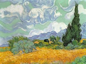 Wheatfield with Cypresses, c.1889 by Vincent van Gogh