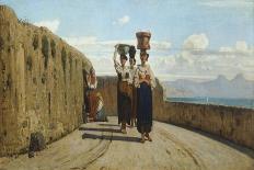 Little Nuns by the Sea (Monachine in Riva Al Mare)-Vincenzo Cabianca-Framed Giclee Print