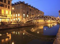 Naviglio Grande at Dusk, Milan, Lombardy, Italy, Europe-Vincenzo Lombardo-Photographic Print