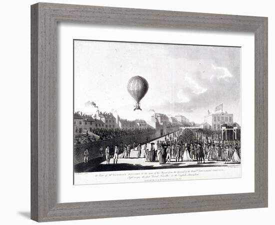 Vincenzo Lunardi's Balloon Ascending from Artillery Ground, City Road, Finsbury, London, 1784-Francis Jukes-Framed Giclee Print