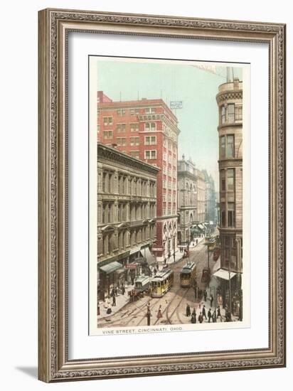 Vine Street, Cincinnati, Ohio-null-Framed Art Print