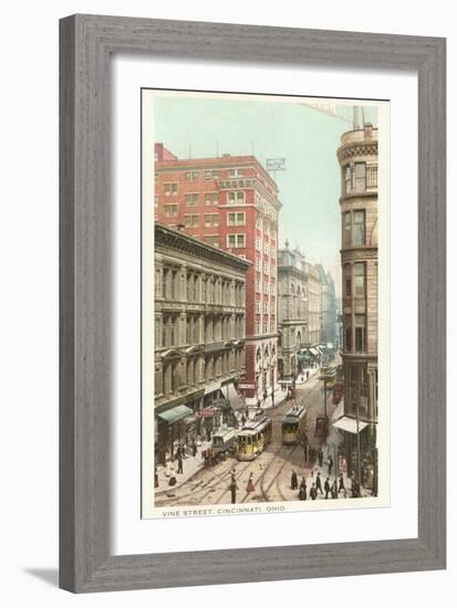 Vine Street, Cincinnati, Ohio-null-Framed Art Print