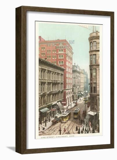 Vine Street, Cincinnati, Ohio-null-Framed Art Print