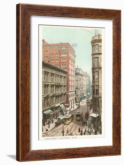 Vine Street, Cincinnati, Ohio-null-Framed Art Print