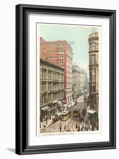 Vine Street, Cincinnati, Ohio-null-Framed Art Print